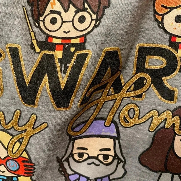 Harry Potter hogwarts is my home kids tee gray cartoon characters medium - Picture 6 of 7